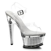 Pleaser Shoes Illusion-658 Silver