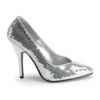Pleaser Shoes Seduce-420SQ Silver Sequin