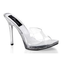 Pleaser Shoes Vogue-01 Clear Slip-On Mules