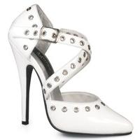 Pleaser Shoes Domina-417 White Patent