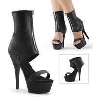 Pleaser Shoes Kiss-200-16 High Heels Black Sandal Platform Booties
