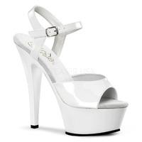 Pleaser Shoes Kiss-209 White Patent