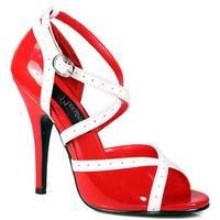 Pleaser Shoes Seduce-208 Red and White