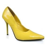 Pleaser Shoes Milan-01 Yellow Patent