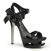 Pleaser Blondie-615 Double Platform Ankle Strap Sandals Black