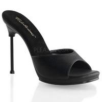 Pleaser Fabulicious Shoes Chic-01 Black Matt Slip On Mules