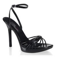 Pleaser Shoes Vogue-20 Black Strappy Sandals