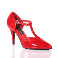 pleaser shoes vanity 415 red patent