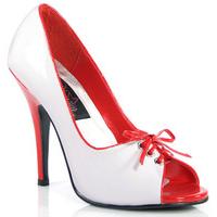 Pleaser Shoes Seduce-216 White and Red