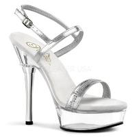 Pleaser Shoes Allure-617 Silver