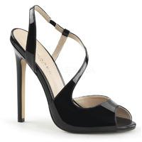Pleaser Shoes Sexy-10 Black Slingback Strappy Sandals