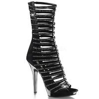 Pleaser Fabulicious Shoes Lip-198 Calf High Strappy Sandals
