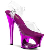 Pleaser Moon-708DMCH Purple Ankle Strap Platform Sandals