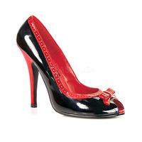 Pleaser Shoes Seduce-218 Black and Red