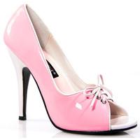 Pleaser Shoes Seduce-216 Pink and White