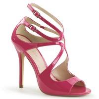 pleaser shoes amuse 15 hot pink strappy sandals stileto heels