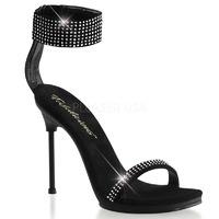 Pleaser Fabulicious Shoes Chic-40 Black Sandals