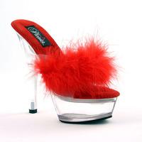 Pleaser Shoes Kiss-201F Red