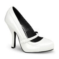 Pleaser PinUp Couture Cutiepie-02 White Mary Jane Court Shoes