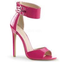 pleaser shoes sexy 19 fuchsia wide ankle strap sandals with stiletto h ...