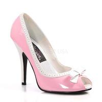 Pleaser Shoes Seduce-218 Pink and White