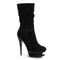 pleaser day night fascinate 1016 double platform ankle high boots