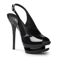 Pleaser Blondie-654 Double Platform Slingback Shoes