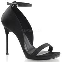 pleaser fabulicious shoes chic 35 black satin dorsay sandals