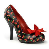Pleaser PinUp Couture Cutiepie-06 Cherry Print Court Shoes