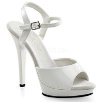 Pleaser Fabulicious Shoes Lip-109 White Sandals