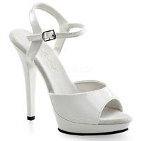 pleaser fabulicious shoes lip 109 white sandals