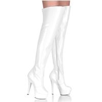 Pleaser Shoes Kiss-3010 White