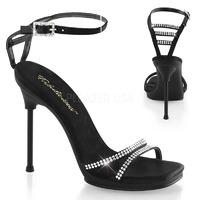 Pleaser Fabulicious Shoes Chic-42 Crystal Double Strap Sandals
