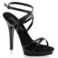Pleaser Fabulicious Shoes Lip-152 Black Leather