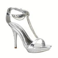 pleaser shoes monet 15 silver sandals