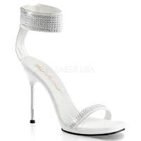 pleaser fabulicious shoes chic 40 white sandals