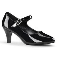 Pleaser Divine-440 Black Patent Large Size Wide Width Mary Jane Shoes