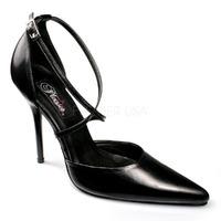 Pleaser Shoes Milan-42 Black Leather