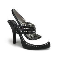 pleaser shoes tempt 10 black and white