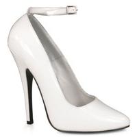 Pleaser Shoes Domina-431 White Patent