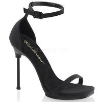 Pleaser Fabulicious Shoes Chic-37 Black Ankle Strap Sandals