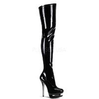 Pleaser Blondie-3000 Thigh High Double Platform Boots