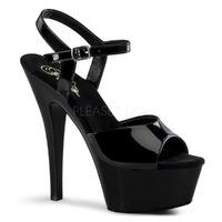 Pleaser Shoes Kiss-209 Black Patent