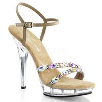 pleaser fabulicious shoes lip 133 taupe sandals