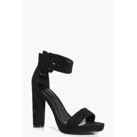 platform cylinder heel 2 part black