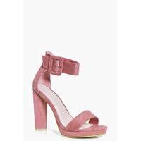 Platform Cylinder Heel 2 Part - pink