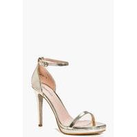 Platform Glitter Sole Sandal - gold