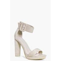 Platform Cylinder Heel 2 Part - cream