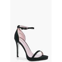 platform glitter sole sandal black