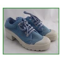 Platform - Size: 7 - Blue - Lace-up shoes